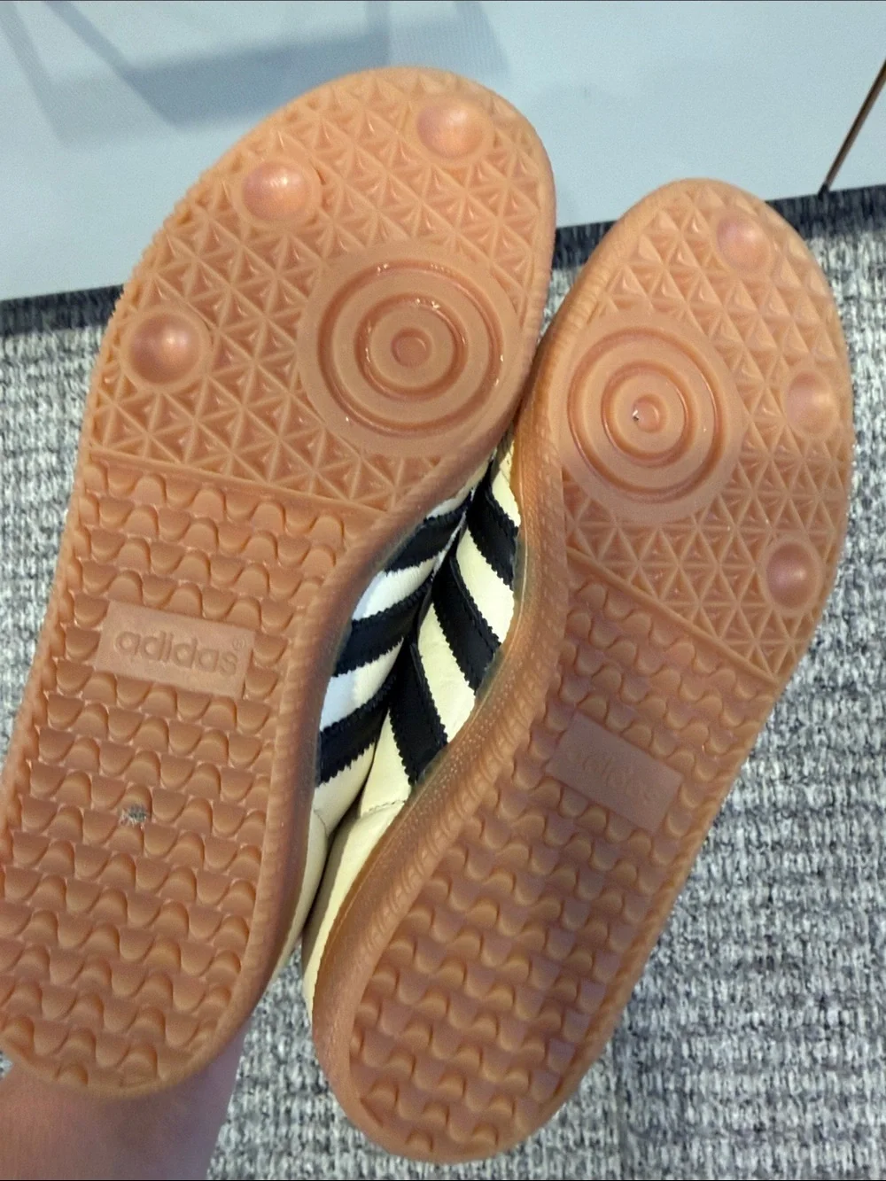 adidas Women's Cream and Black Samba Shoes